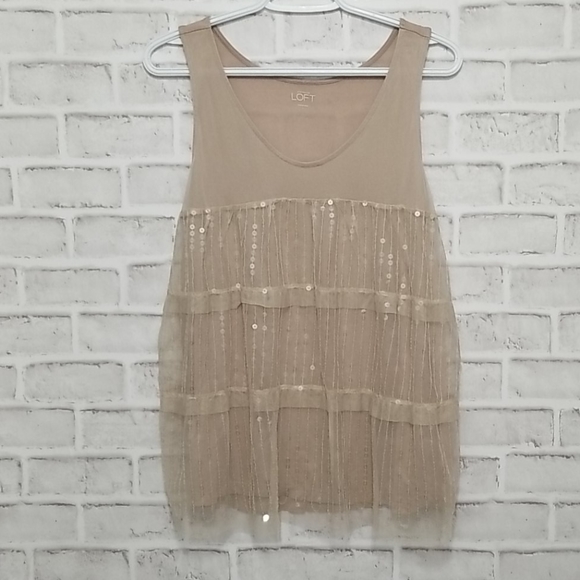 LOFT Tops - 3/$20 LOFT Ann Taylor Sequin Tank Size Large